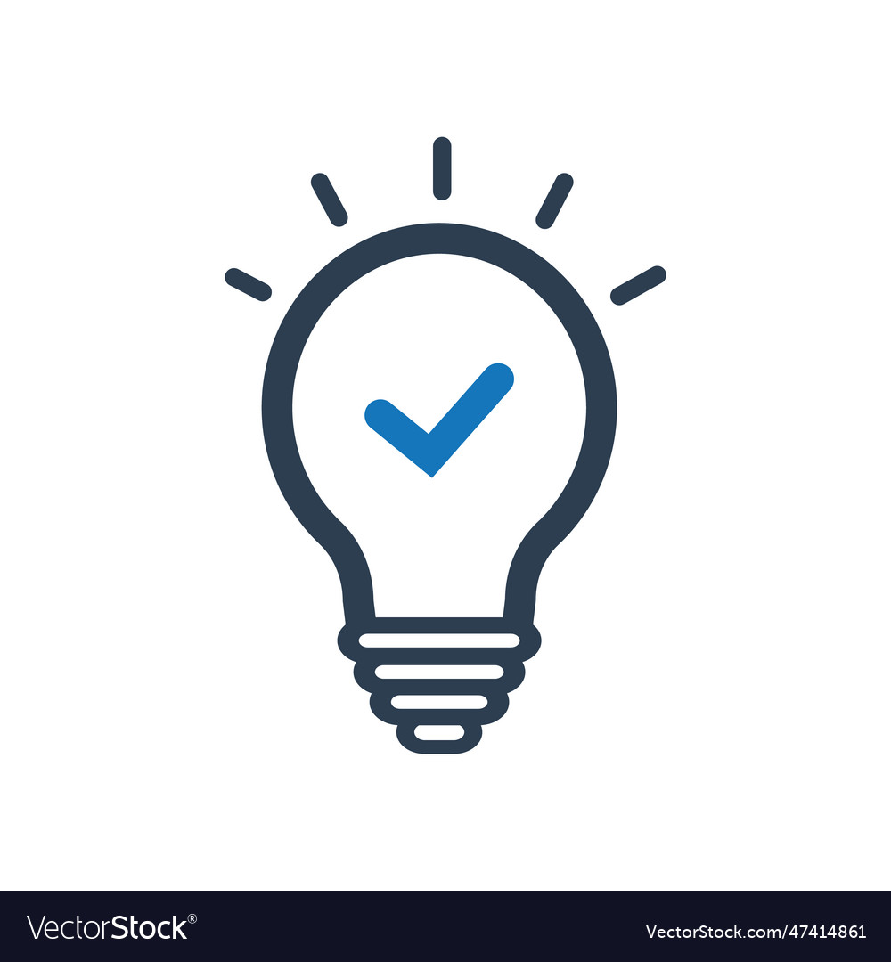 Creative idea solution light bulb icon Royalty Free Vector