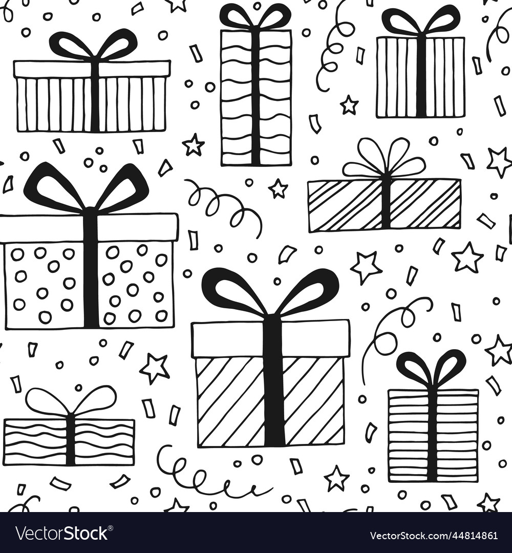 Gift Box Pattern - Festive Bows