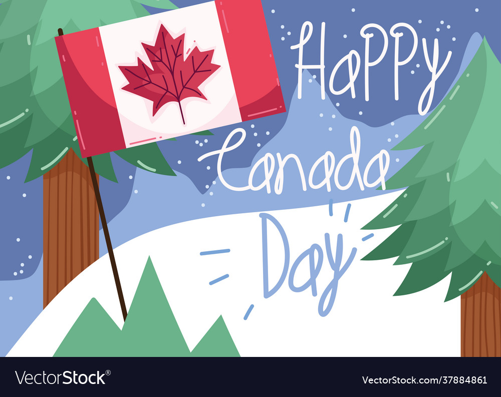 Happy canada day Royalty Free Vector Image - VectorStock