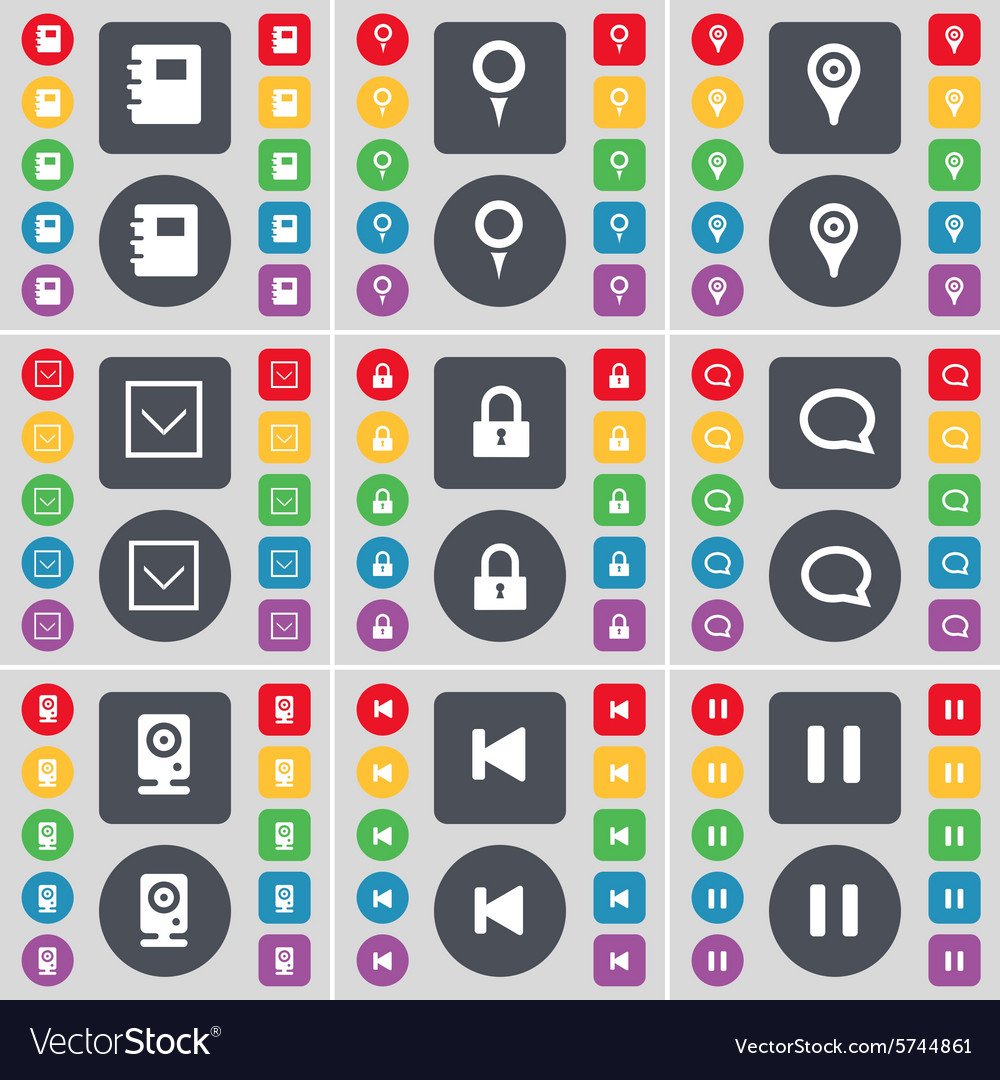 Notebook checkpoint arrow down lock chat bubble