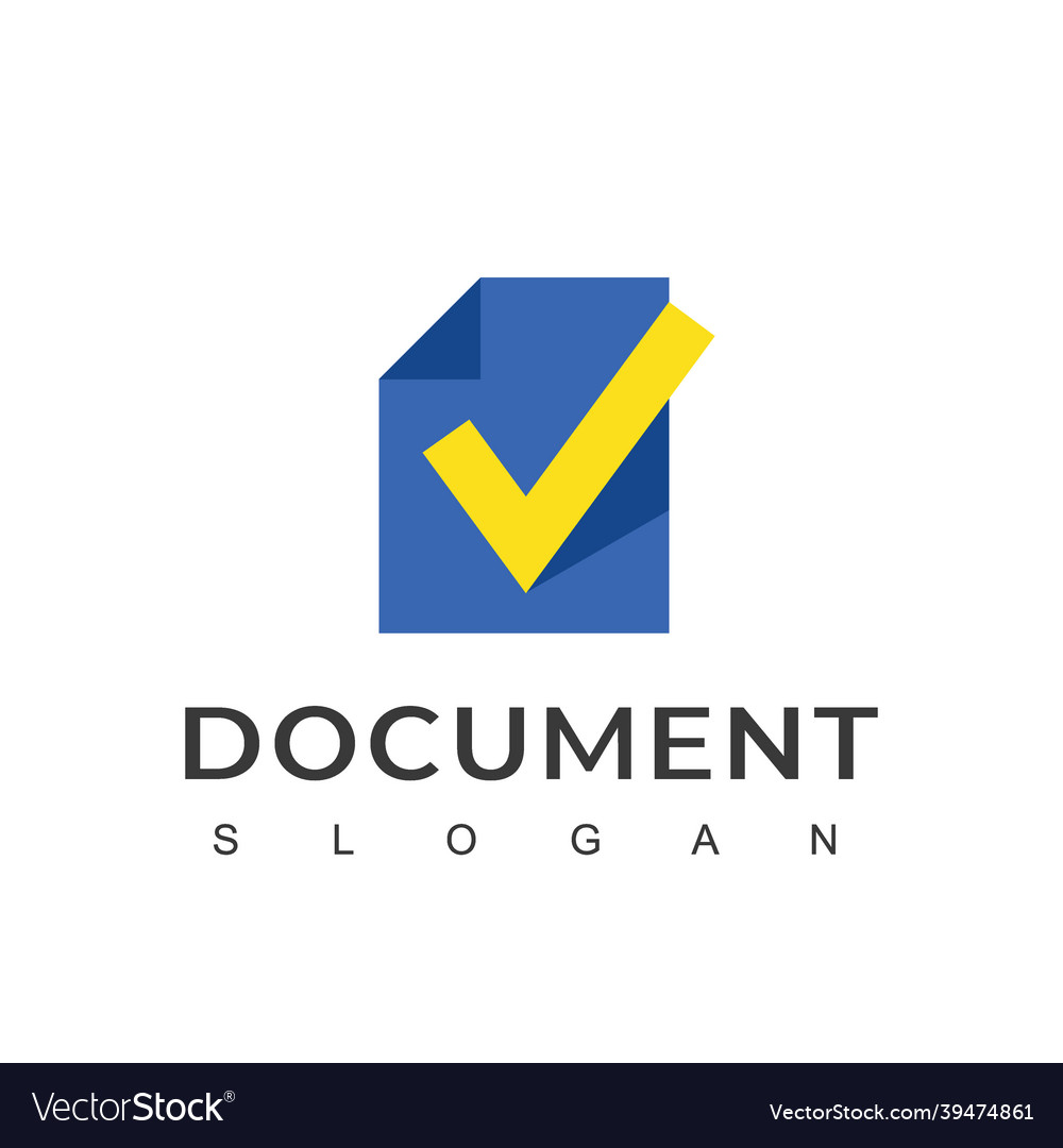 Paper document logo design template