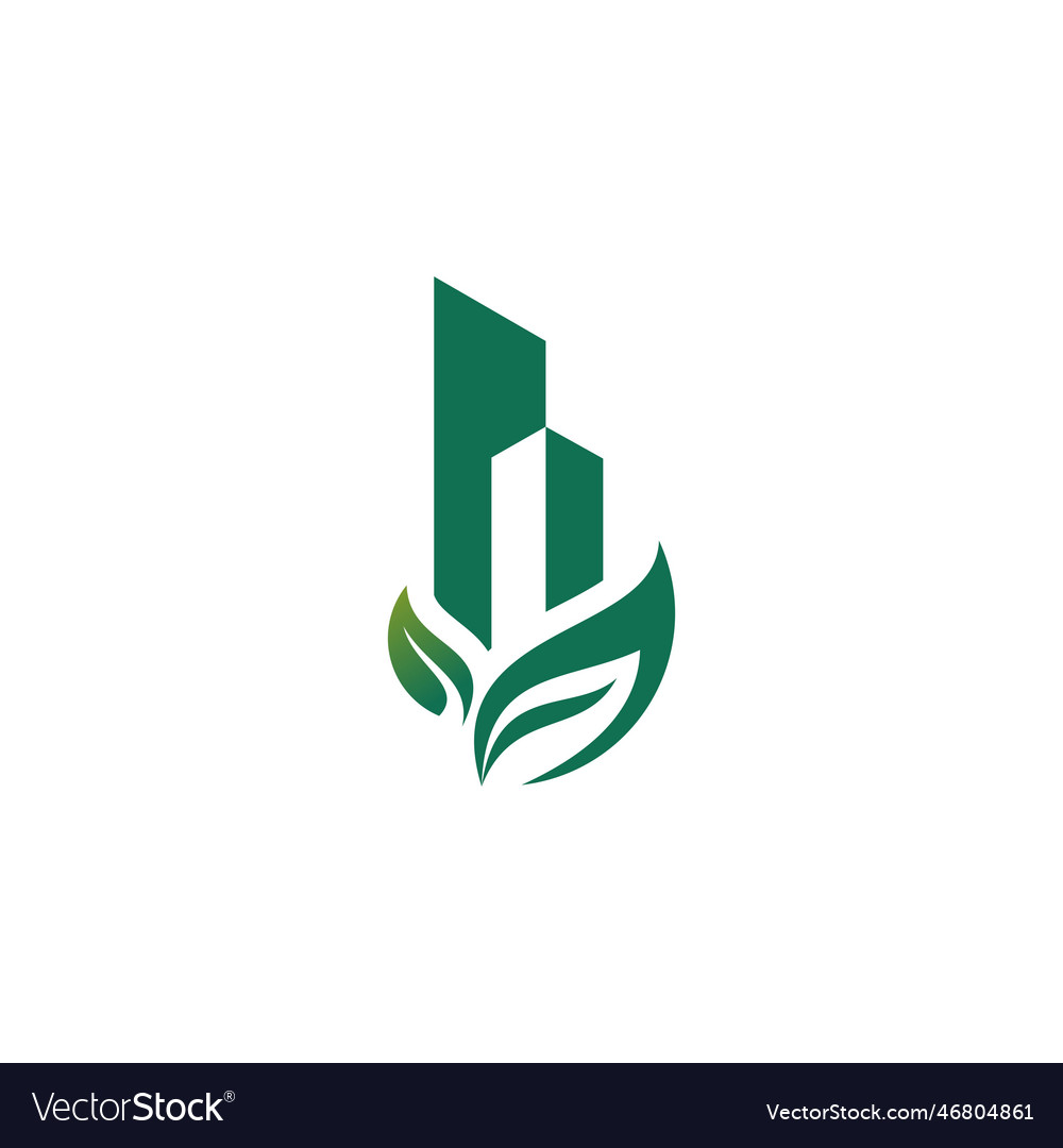 Urban or green city logo template Royalty Free Vector Image