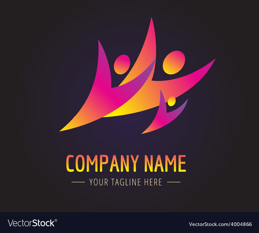 Abstract human logo template for branding