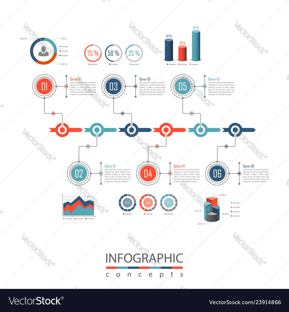 Abstract infographic template for chart diagram