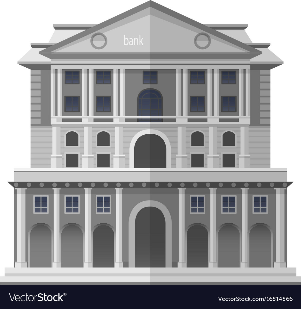 Bank of england london isolated Royalty Free Vector Image