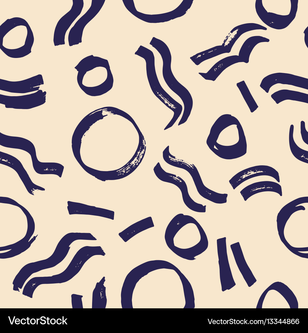 Creative seamless pattern with circular Royalty Free Vector