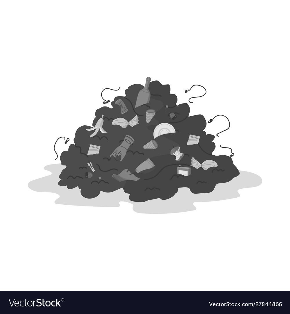 Design landfill and trash symbol web Royalty Free Vector