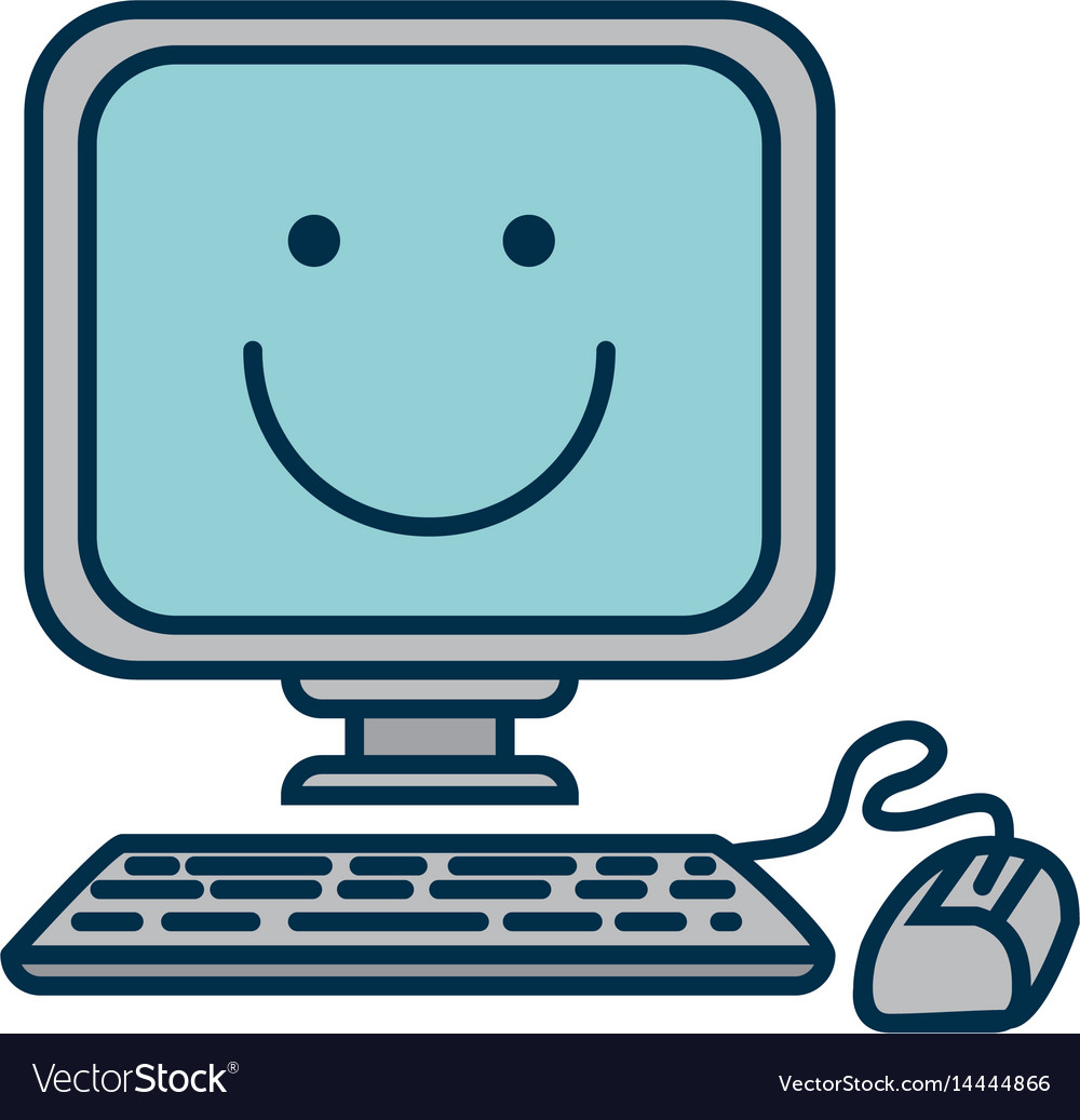 Desktop computer technology Royalty Free Vector Image