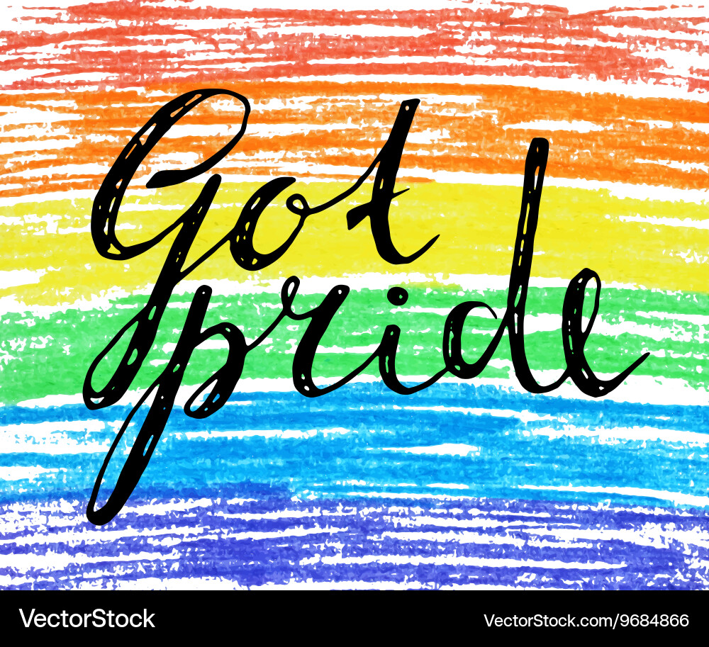 Got Pride Handwriting Grunge Inscription Vector Image