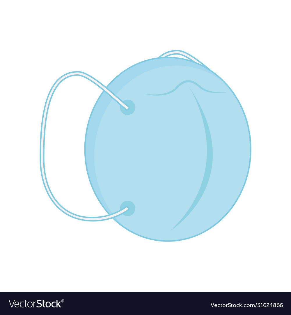 Isolated medical blue mask design