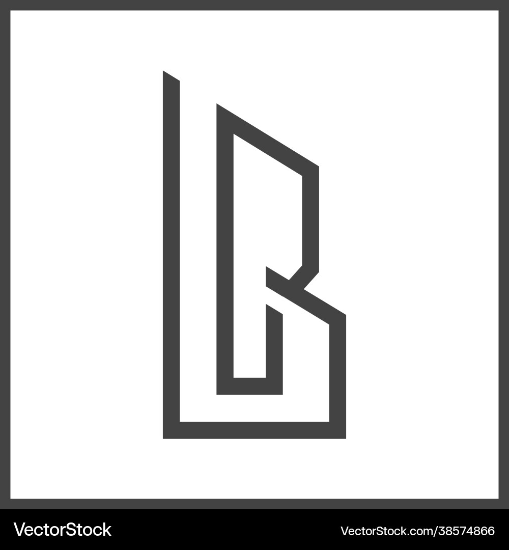Lb Or Bl Logo And Icon Design Royalty Free Vector Image
