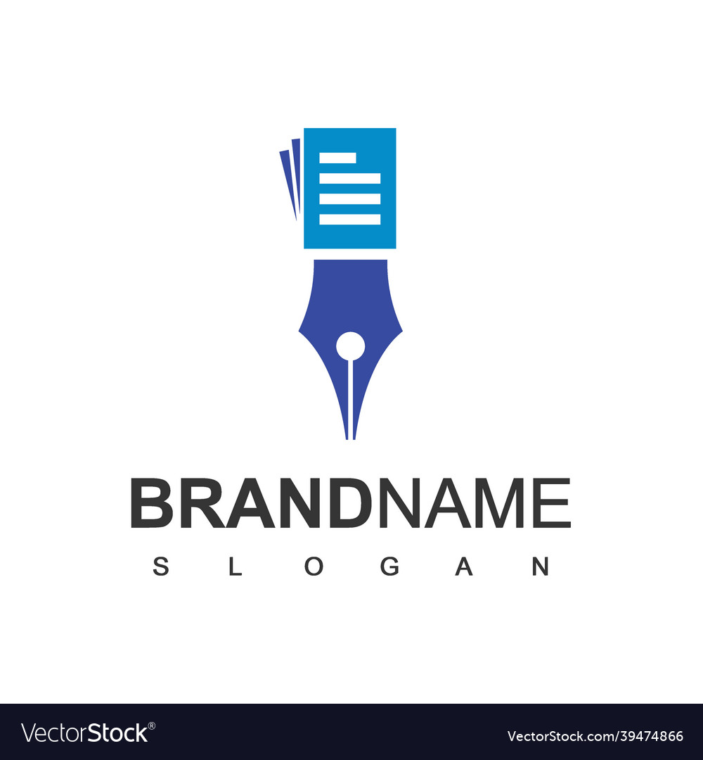 Paper document logo design template