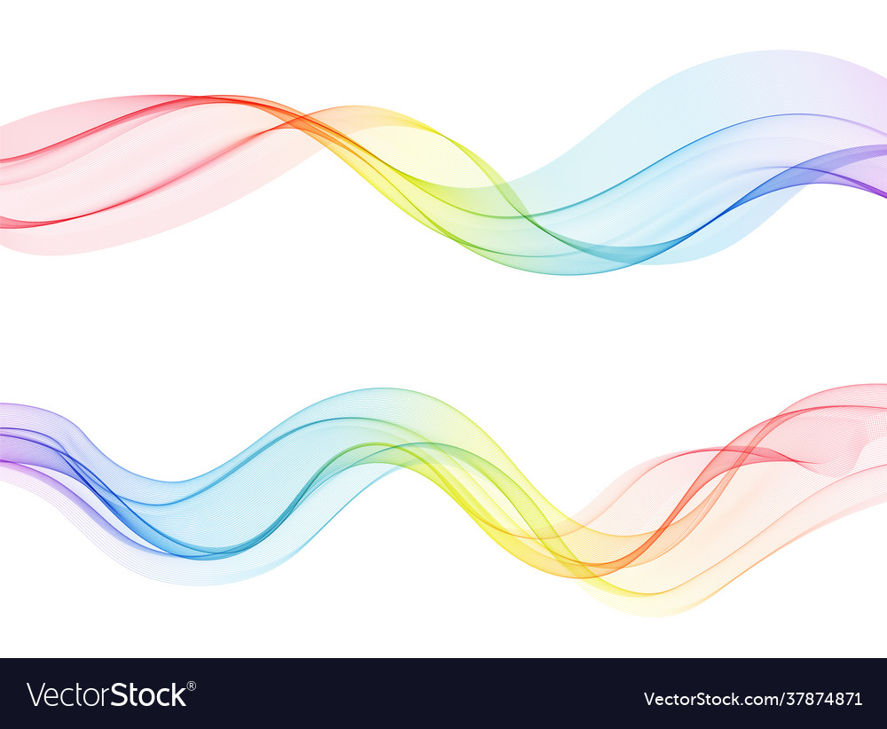 Abstract colorful flowing wave lines vector image Abstract colorful flowing wave lines