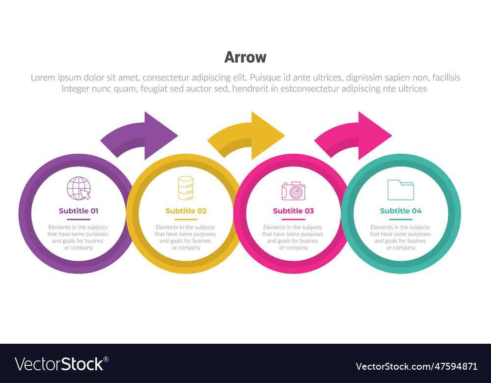 Arrow or arrows stage infographics template Vector Image