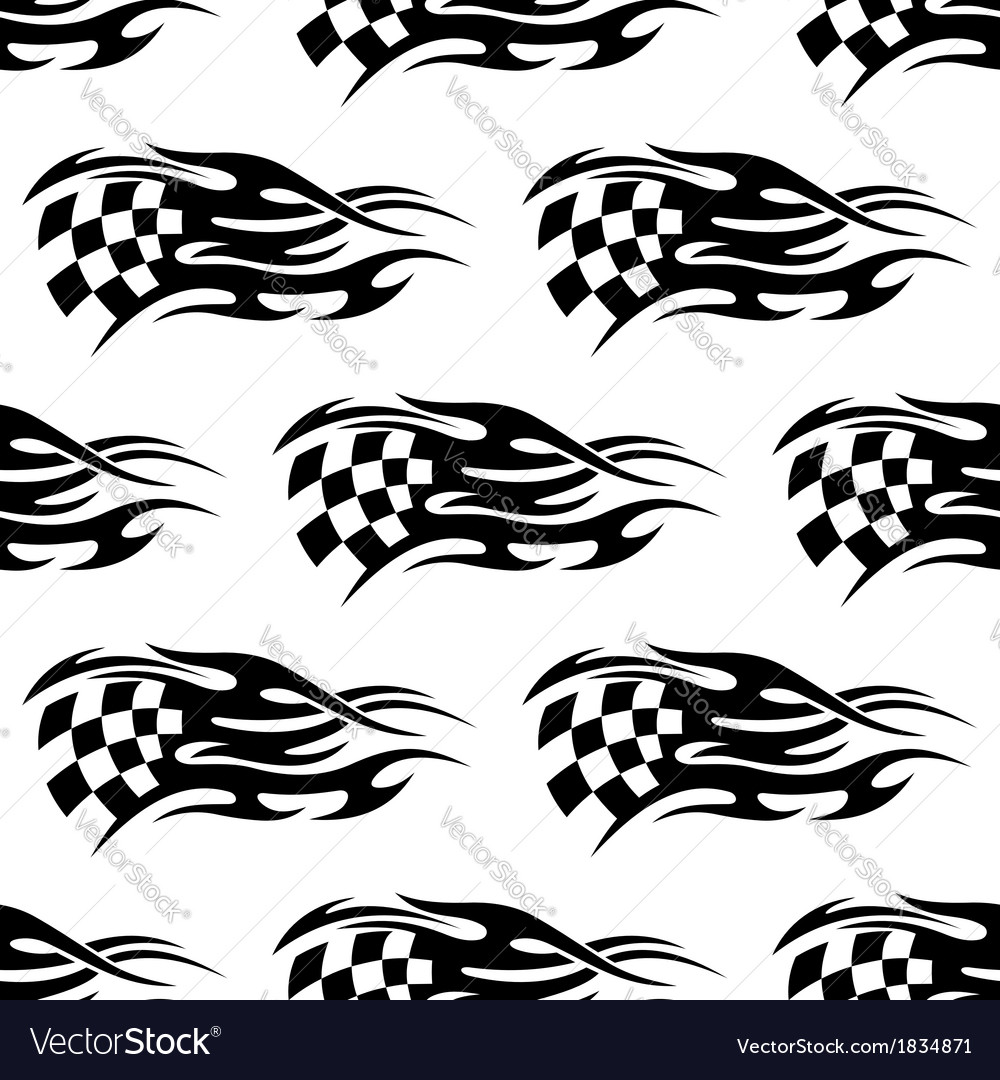 Checkered black and white flag Royalty Free Vector Image