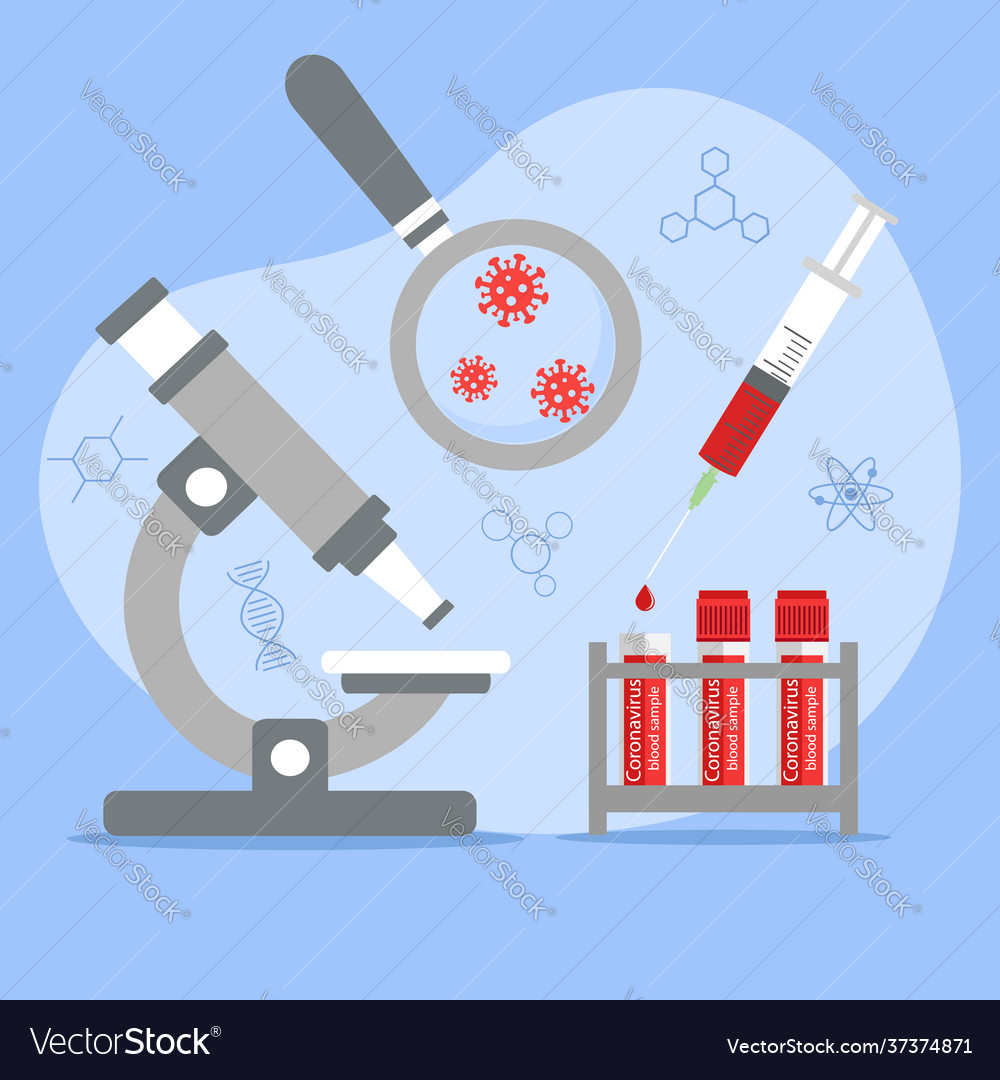 Chemical laboratory analysis medical Royalty Free Vector