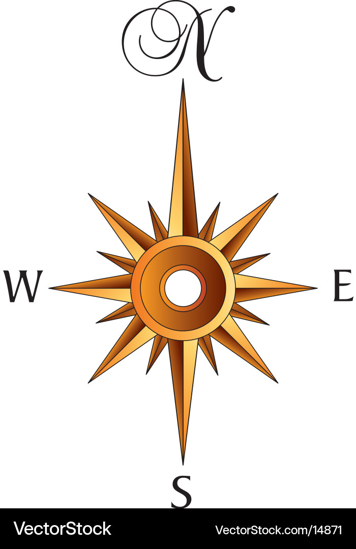 Compass rose Royalty Free Vector Image - VectorStock