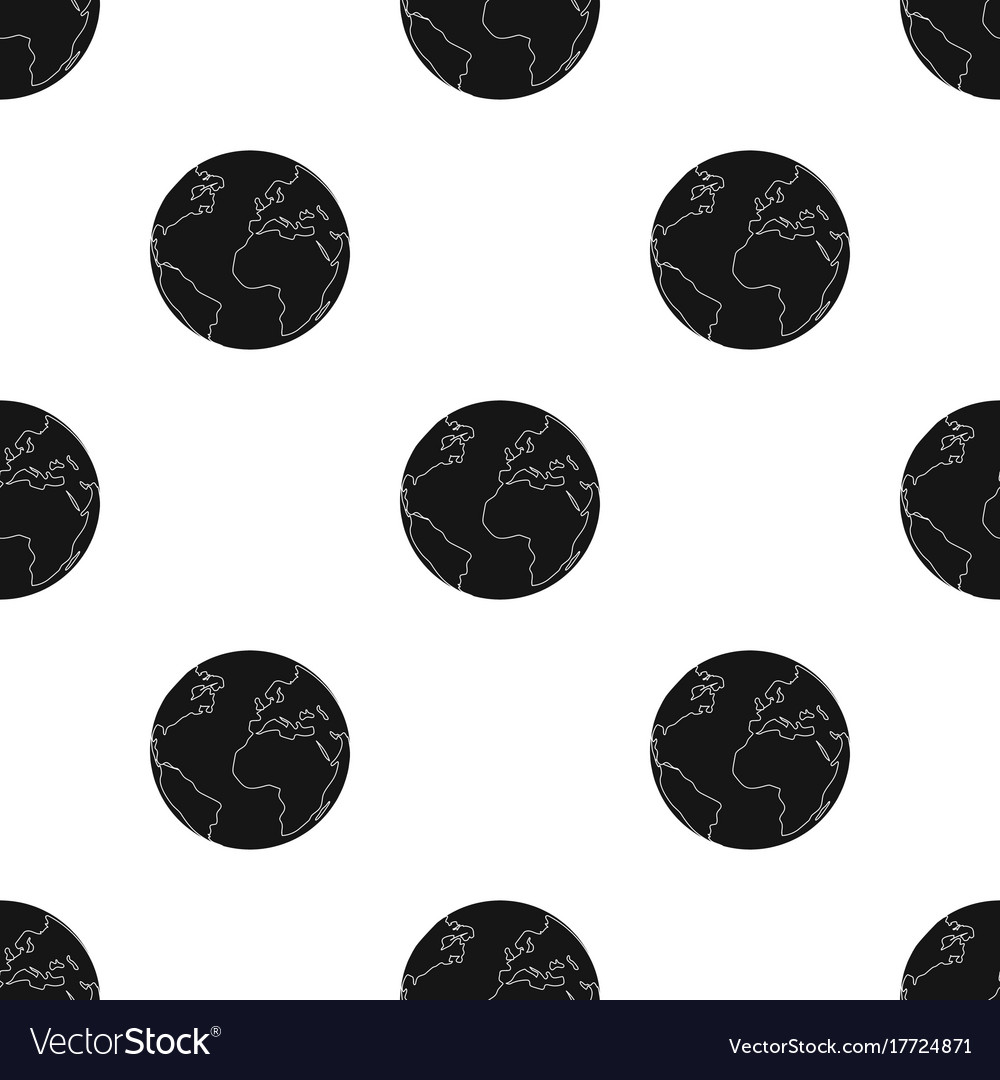 Earth icon in black style isolated on white