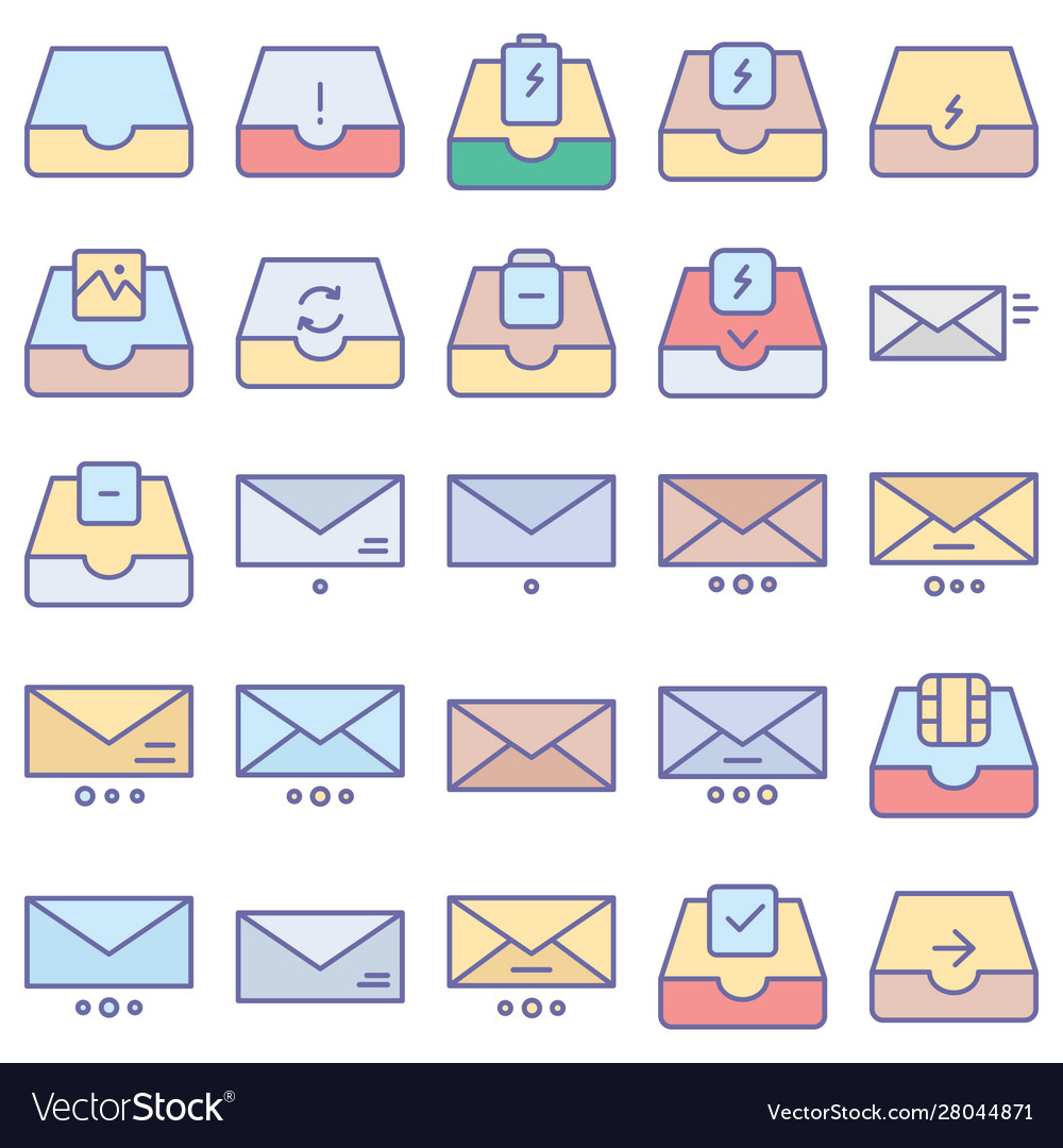 Email and messaging isolated icon every si