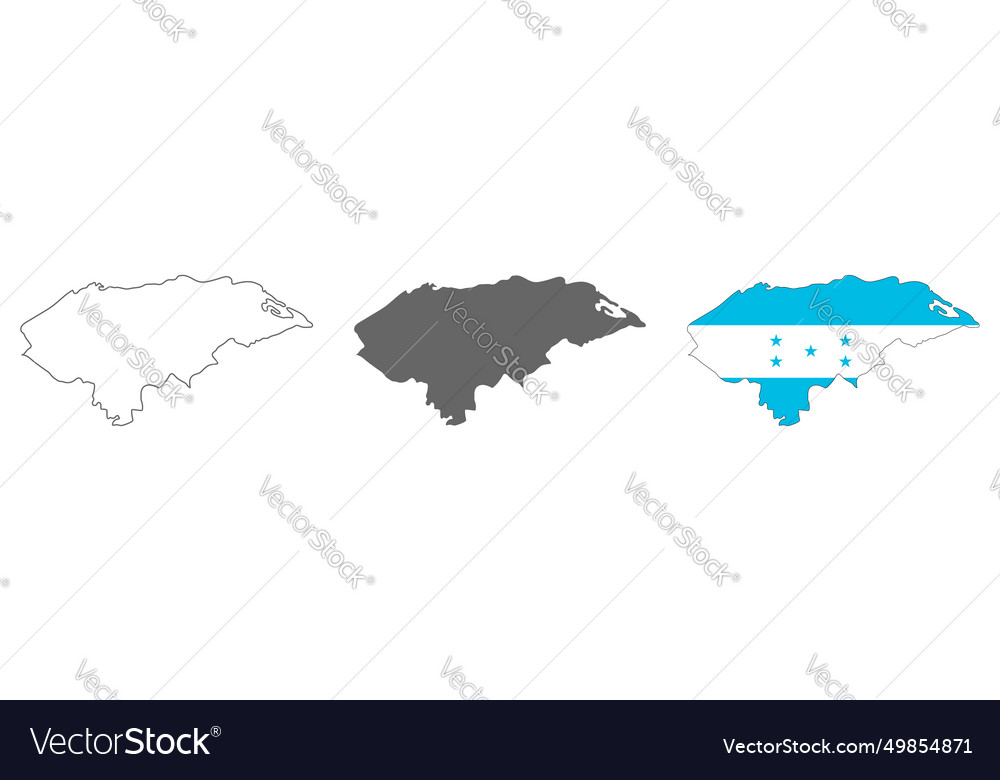 Highly detailed honduras map with borders