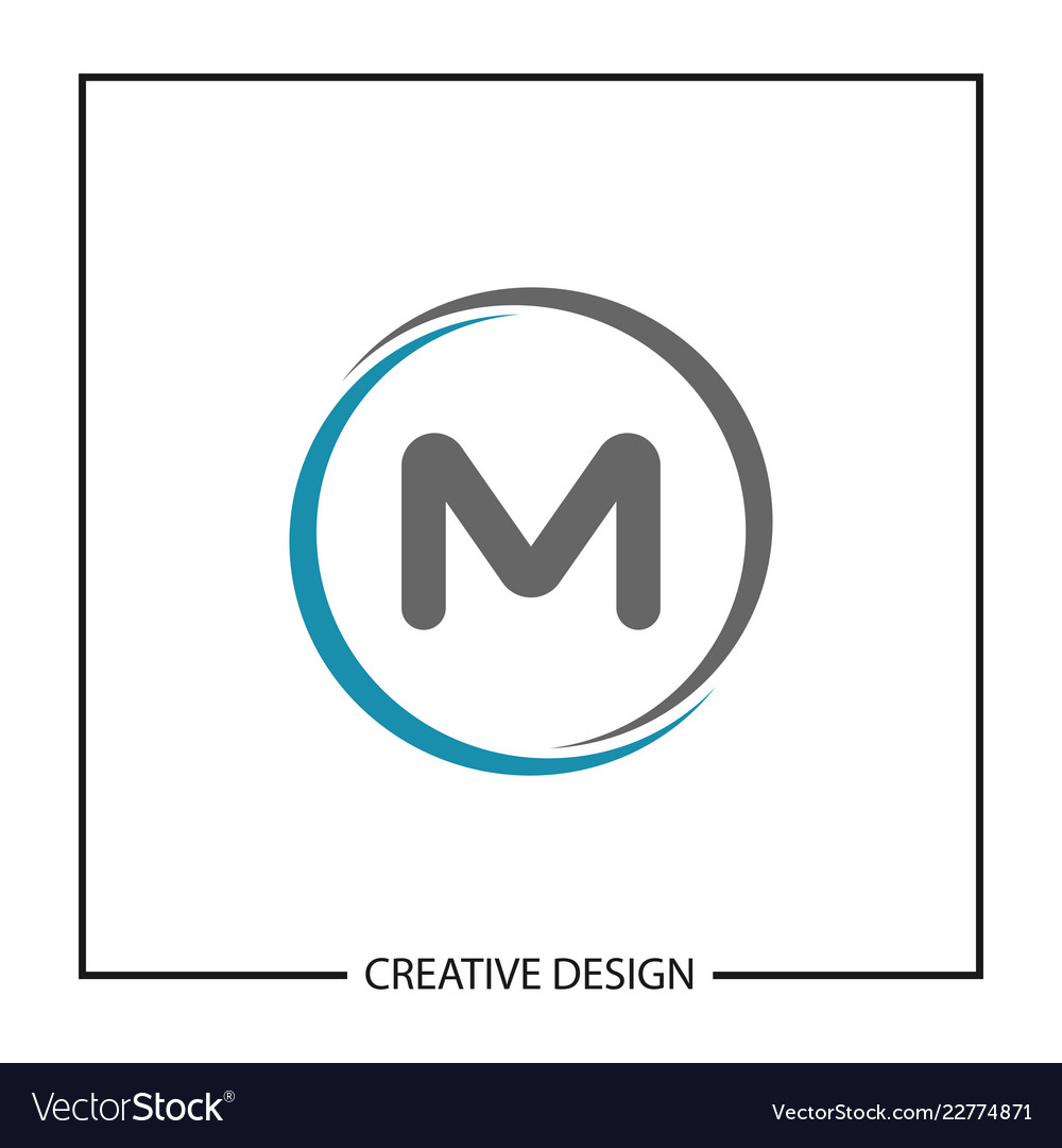 Initial letter m logo template design