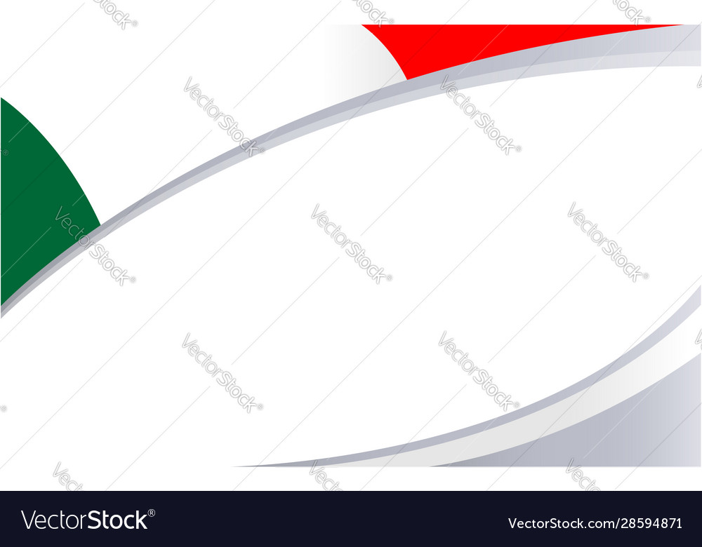 Italian National Flag Banner Frame Corner Vector Image