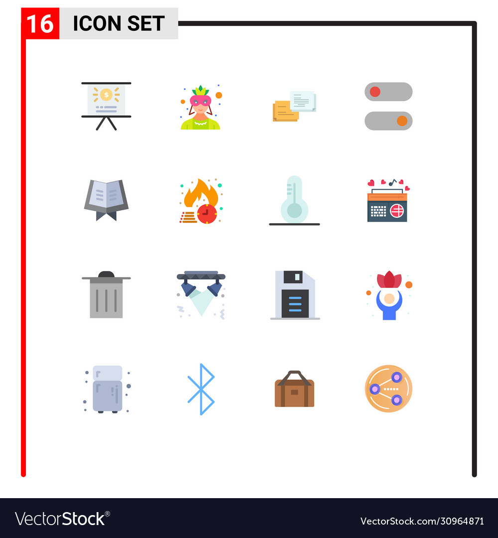 Stock icon pack 16 line signs and symbols