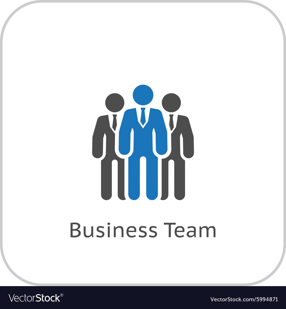 Team icon business concept flat design Royalty Free Vector