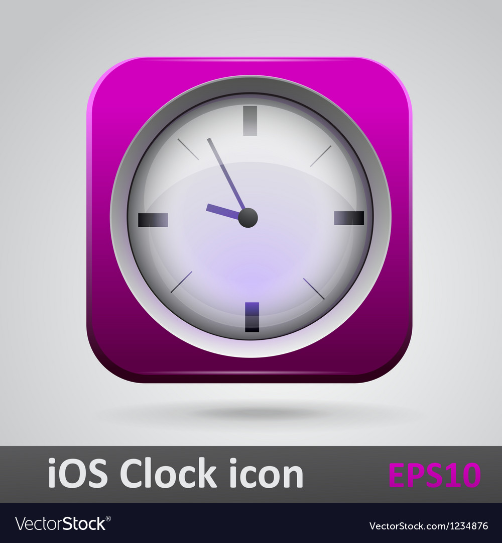 Clock glossy icon