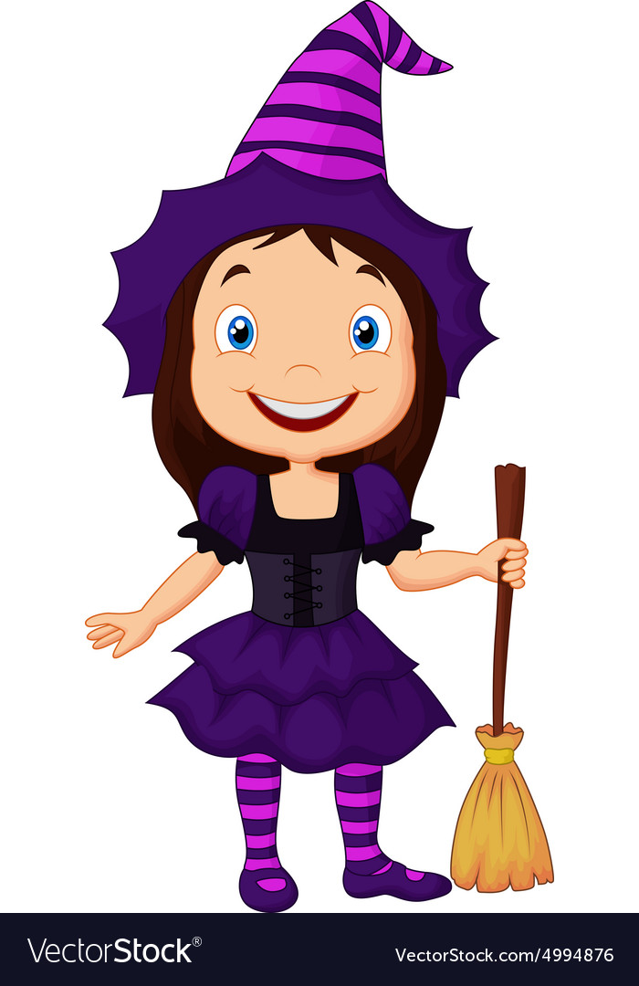 Cute cartoon witch