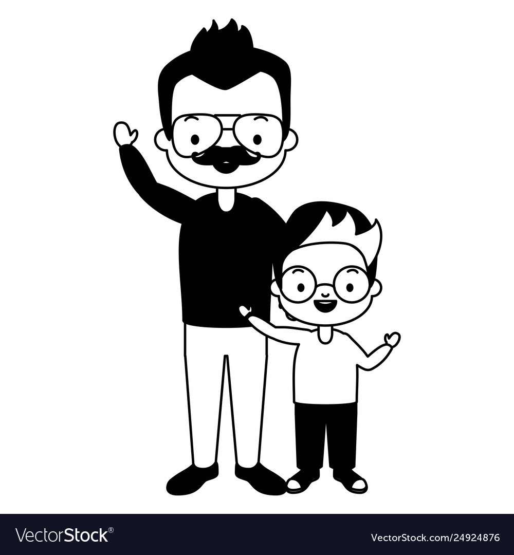 Dad And Son Royalty Free Vector Image - Vectorstock