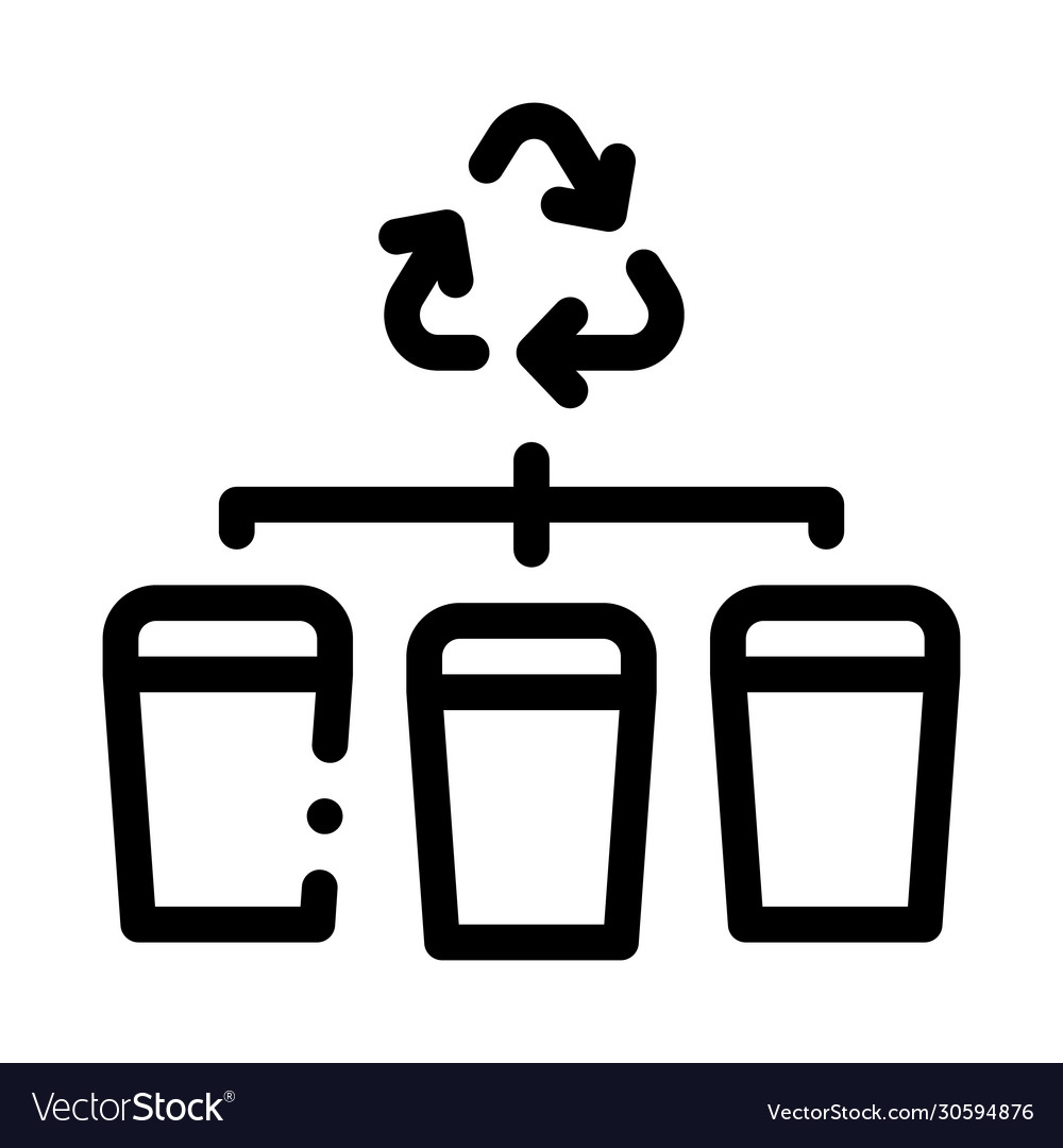 Garbage distribution icon outline Royalty Free Vector Image