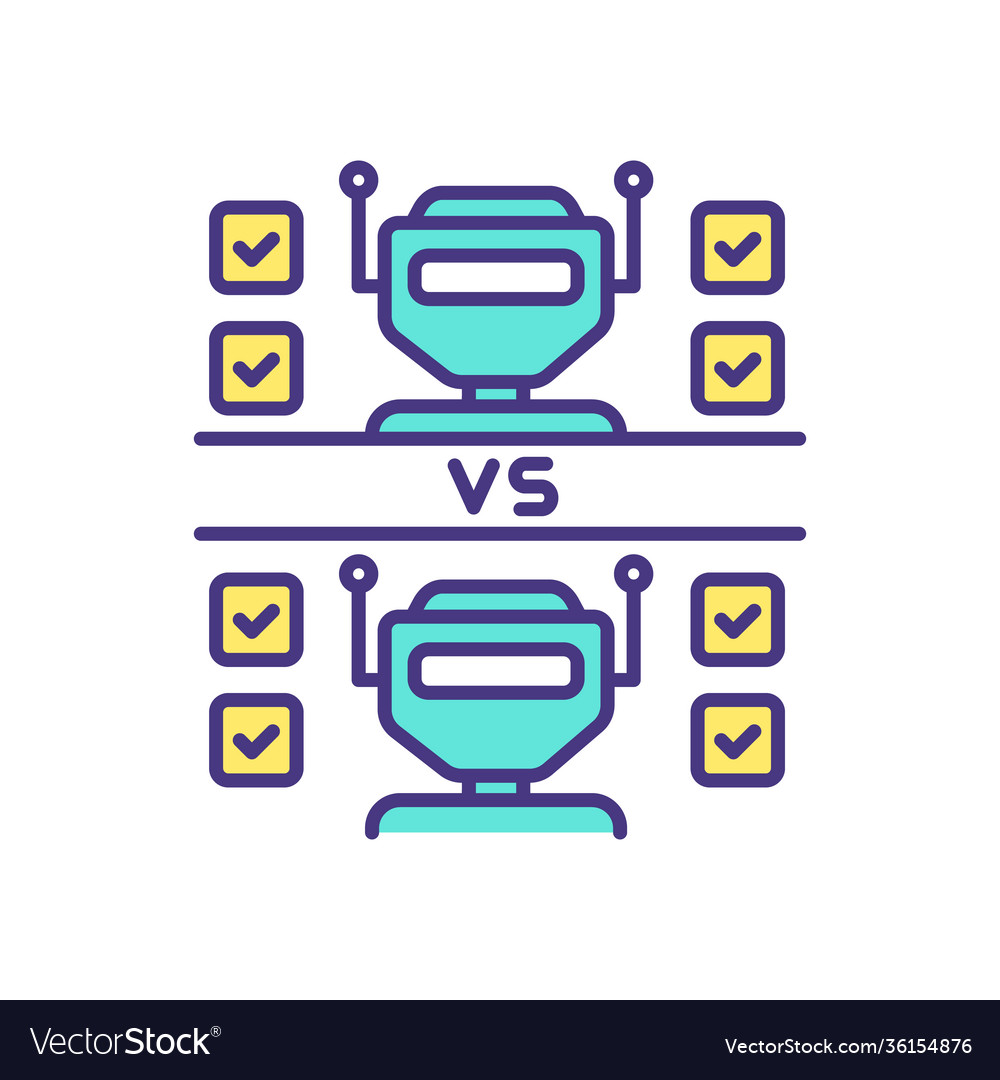 Machine to communication rgb color icon vector image Machine to communication rgb color icon