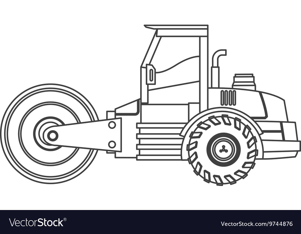 Steamroller machine icon