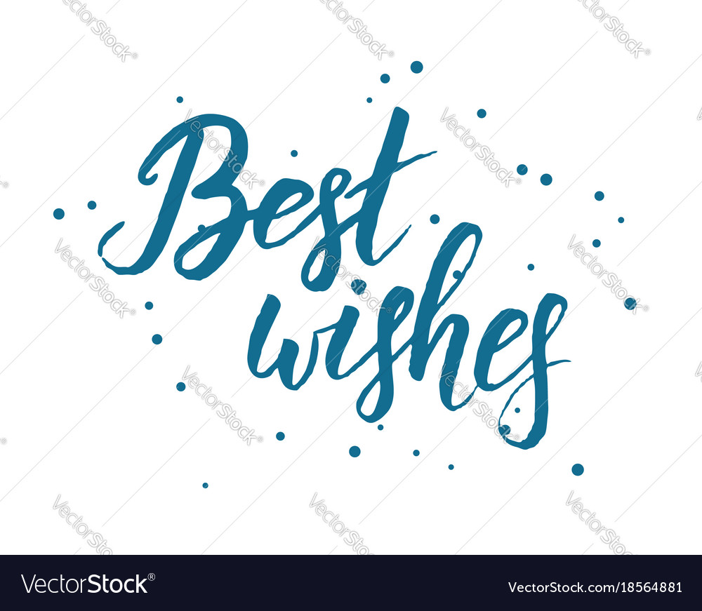 Best wishes lettering