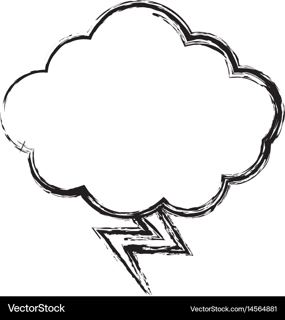 Cloud and thunder icon Royalty Free Vector Image