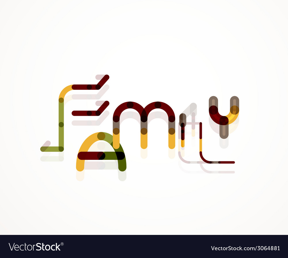 family word concept family word design