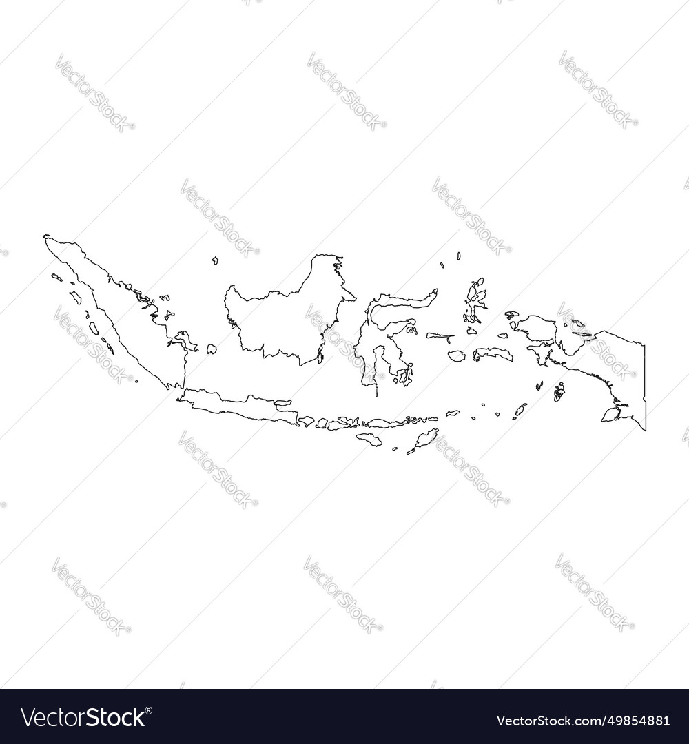 Highly detailed indonesia map with borders Vector Image