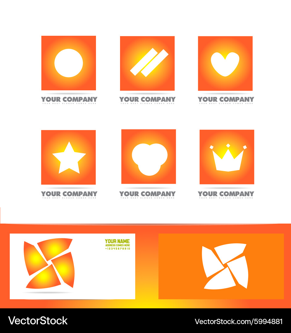Logo design icon elements set Royalty Free Vector Image