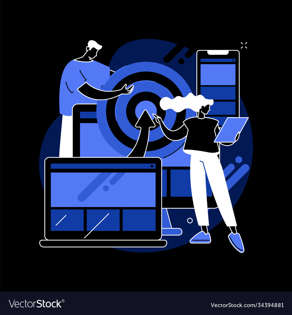 Multi device targeting abstract concept vector image Multi device targeting abstract concept