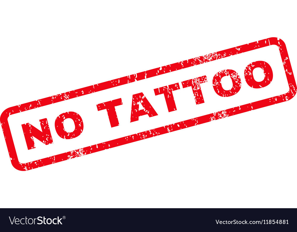 No tattoo rubber stamp Royalty Free Vector Image