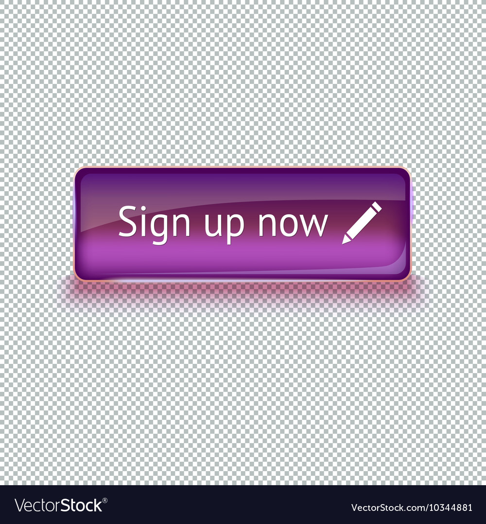 Realistic glass button for web interface