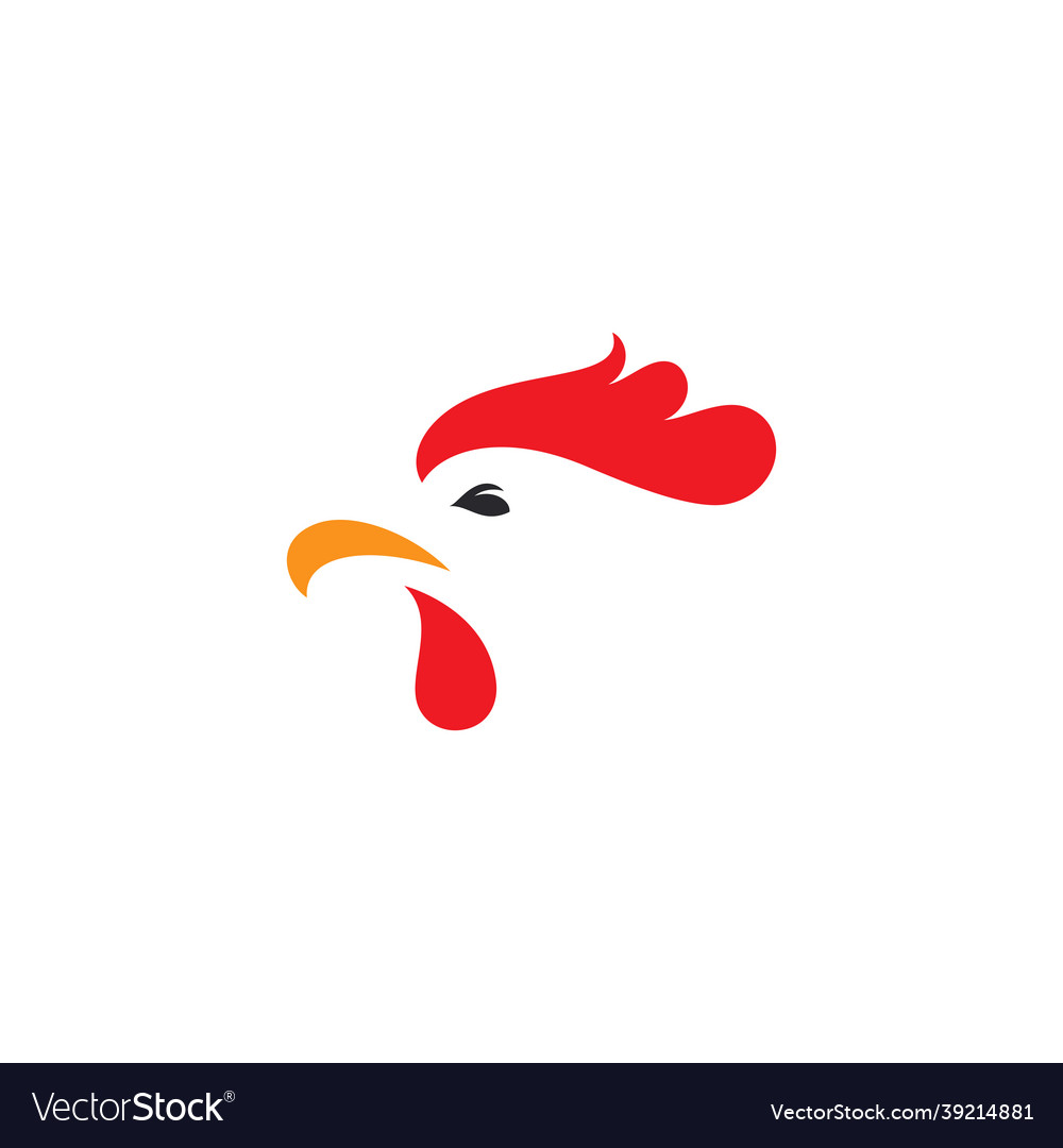 Silhouette of the rooster icon vector image Silhouette of the rooster icon