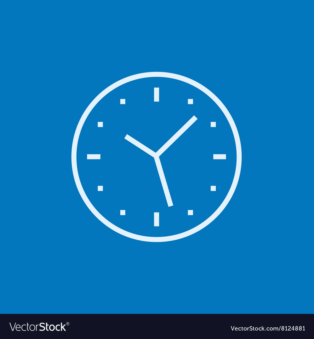 Wall clock line icon