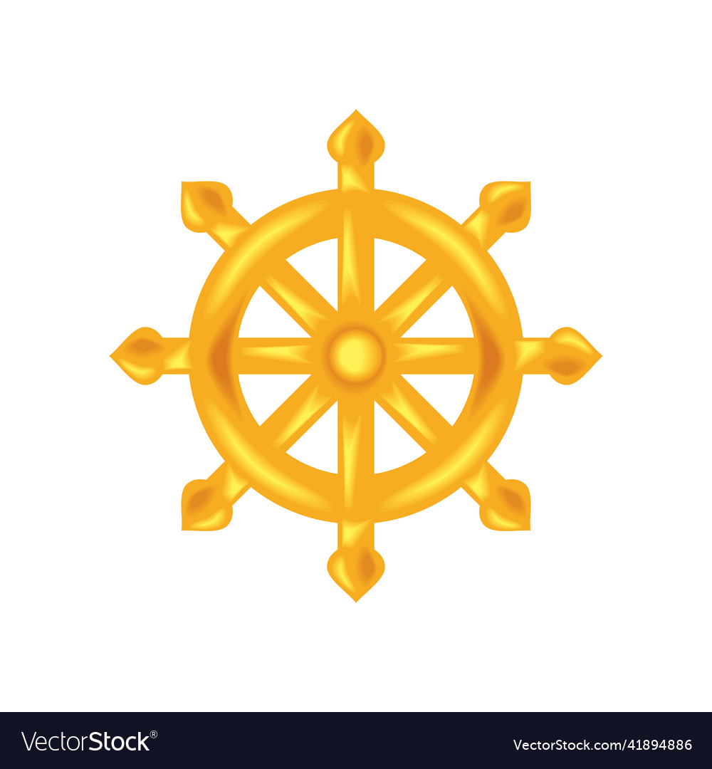 Golden Wheel Decoration Royalty Free Vector Image