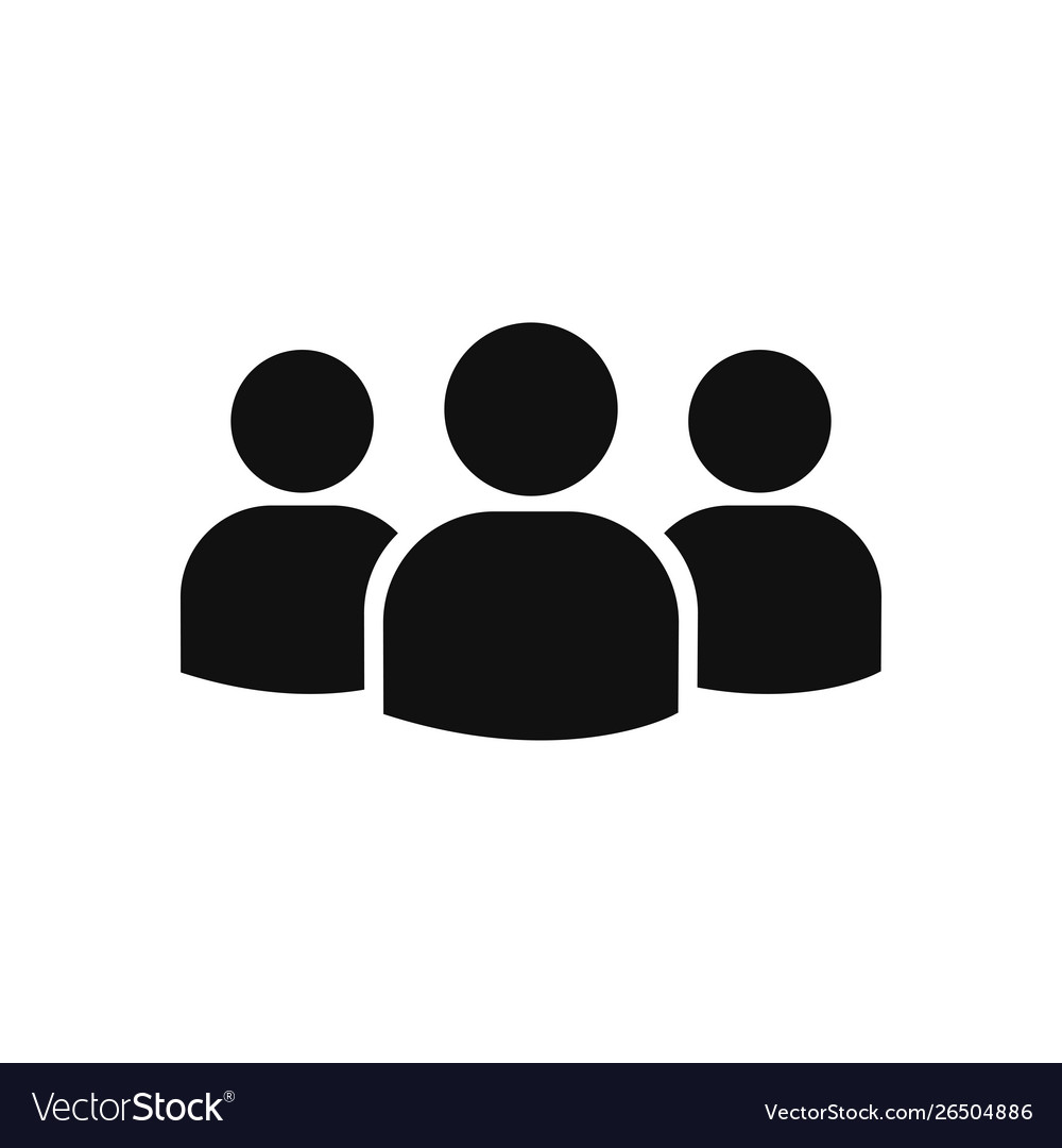 Group icon in modern design style for web site vector image Group icon in modern design style for web site