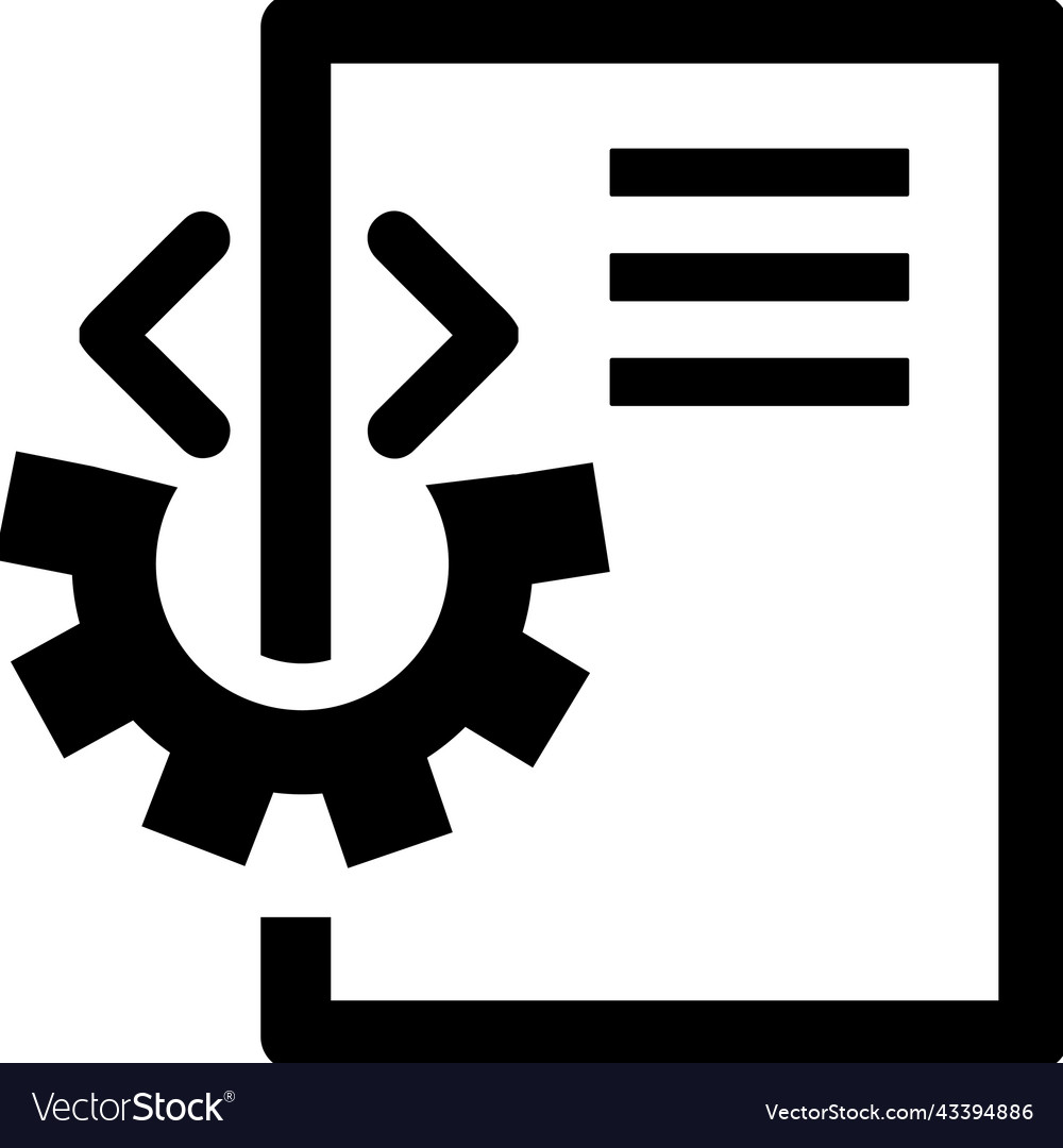 Html coding icon black