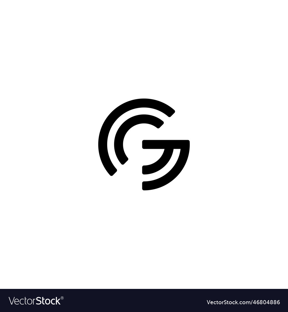 Letter G Modern Shape Logo Design Template Vector Image