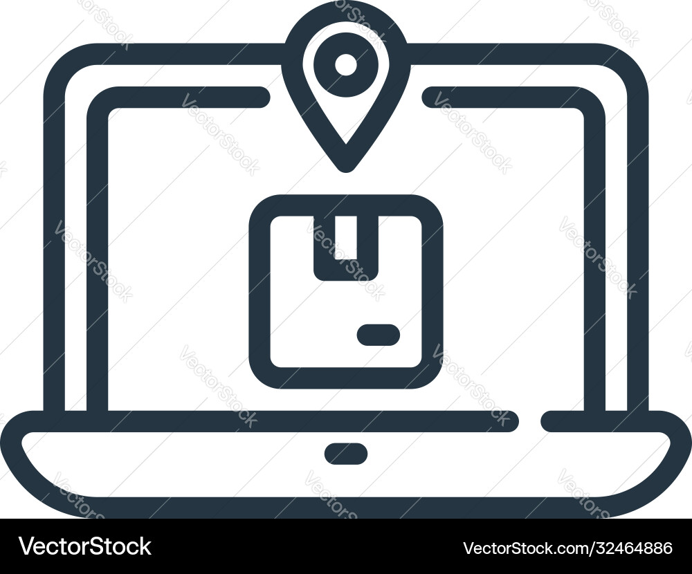 Location icon editable stroke Royalty Free Vector Image