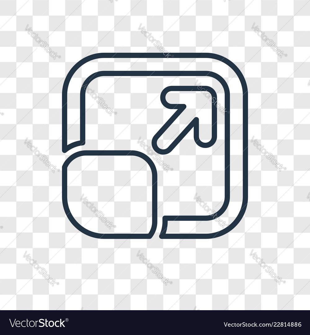 Maximize concept linear icon isolated